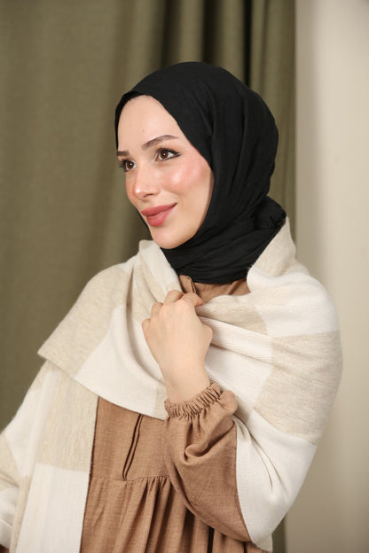 Oversize Atkı - Krem