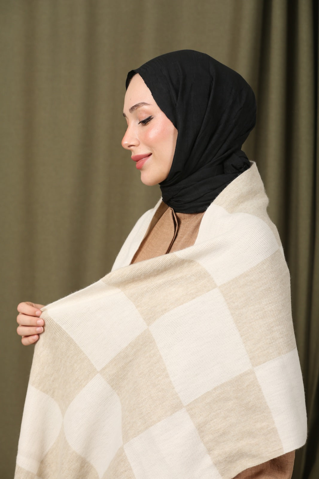 Oversize Atkı - Krem