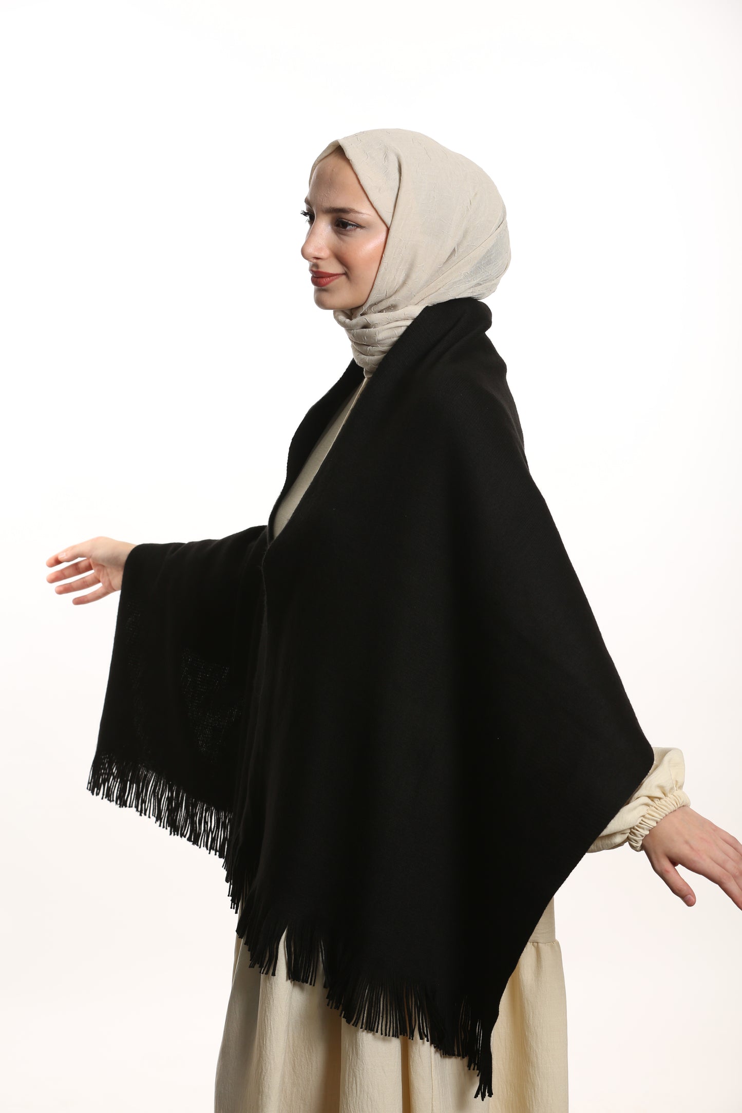 Sade Triko Şal Siyah