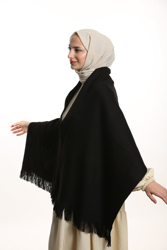 Sade Triko Şal Siyah