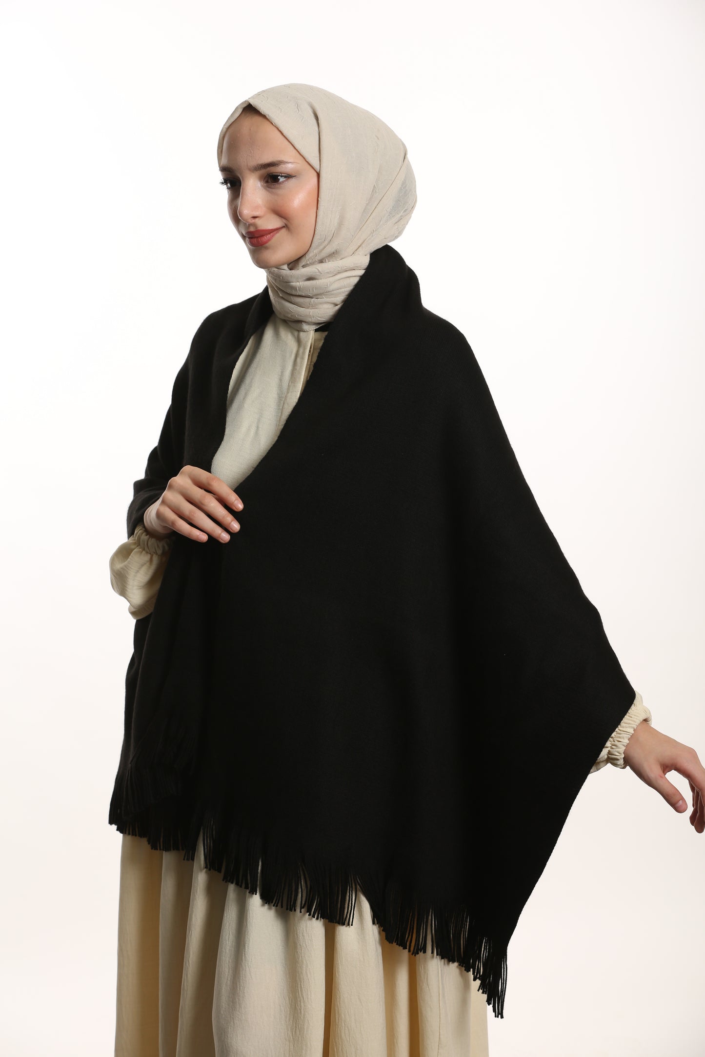 Sade Triko Şal Siyah