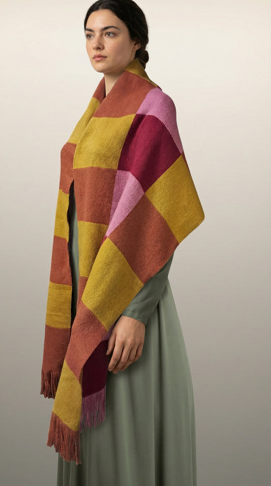 Oversize Atkı - Renkli