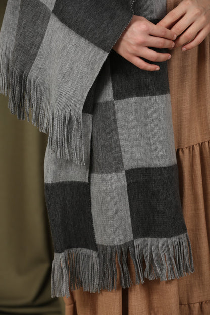 Oversize Atkı - Gri