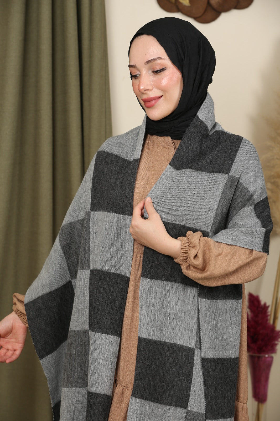 Oversize Atkı - Gri