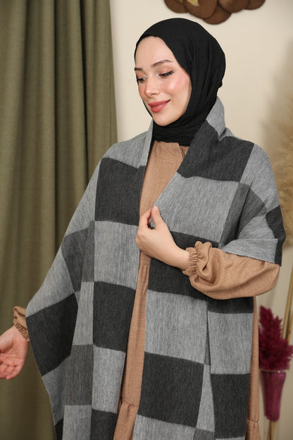 Oversize Atkı - Gri