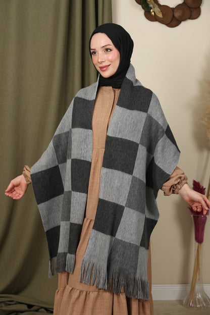 Oversize Atkı - Gri