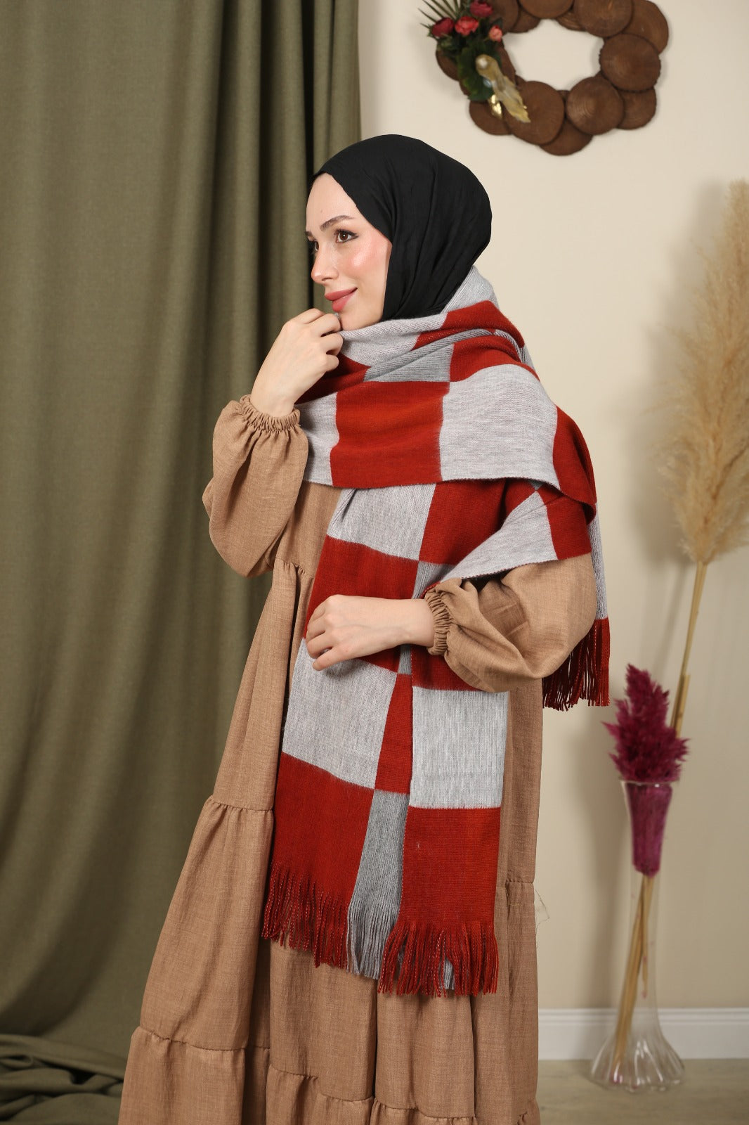 Oversize Atkı - Kiremit