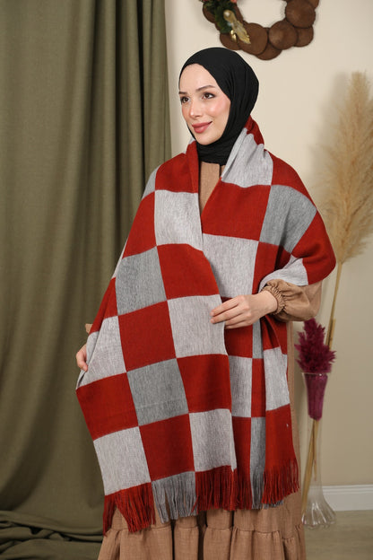 Oversize Atkı - Kiremit