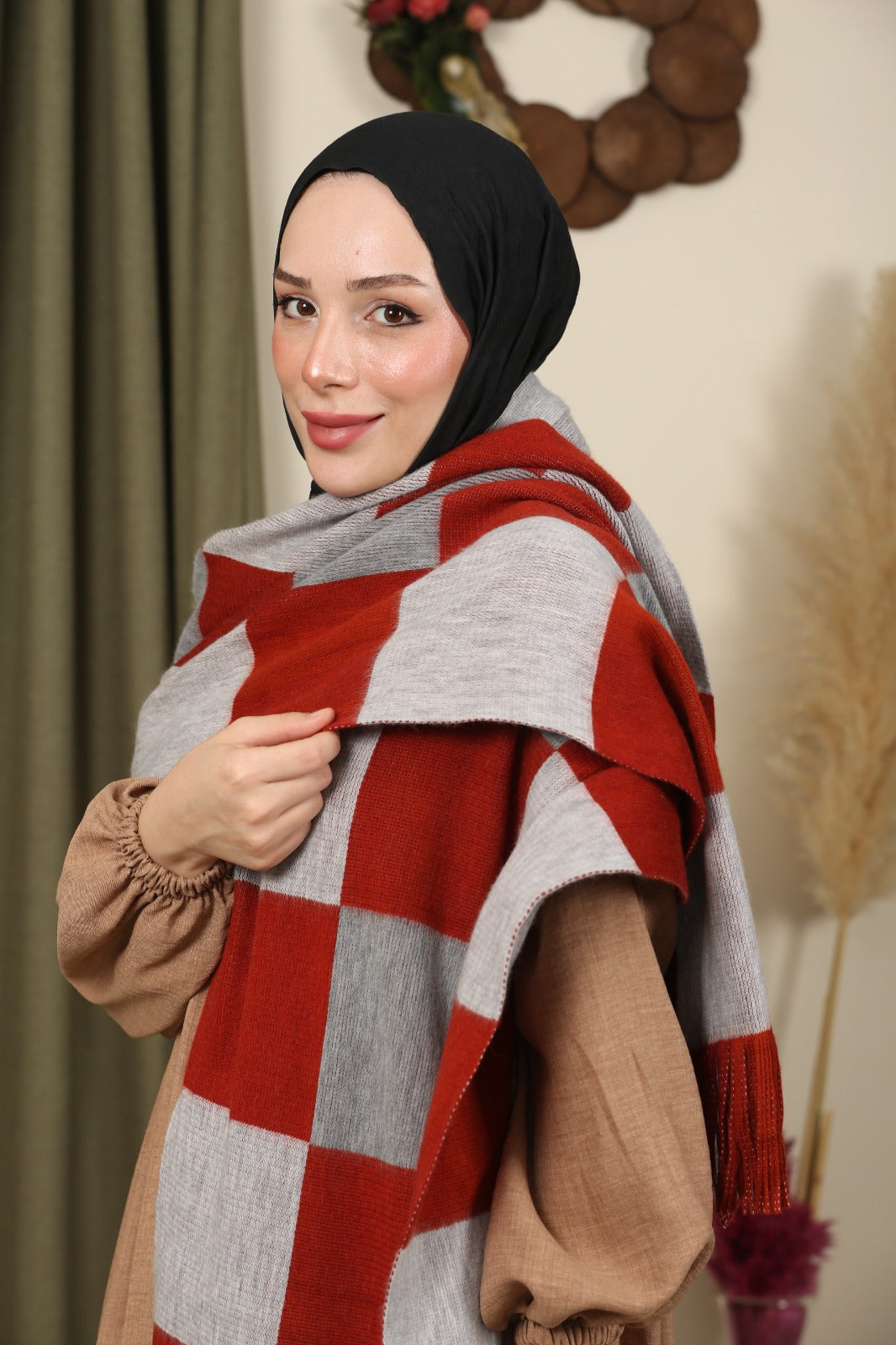 Oversize Atkı - Kiremit