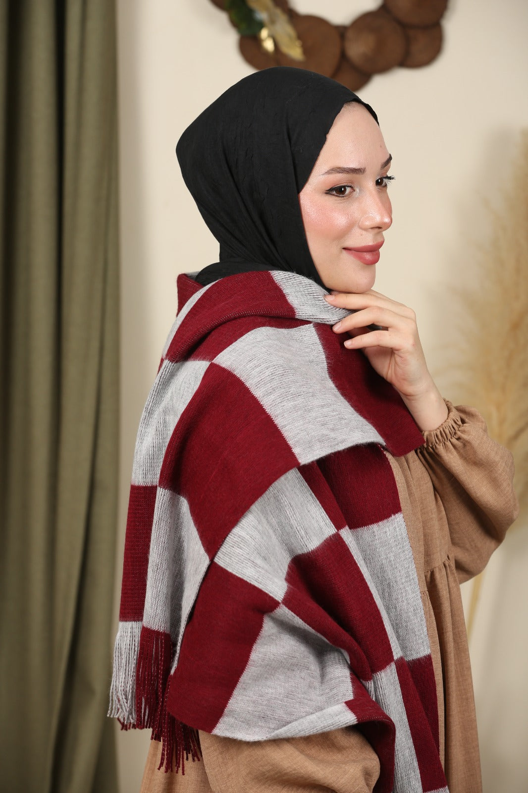 Oversize Atkı - Kırmızı