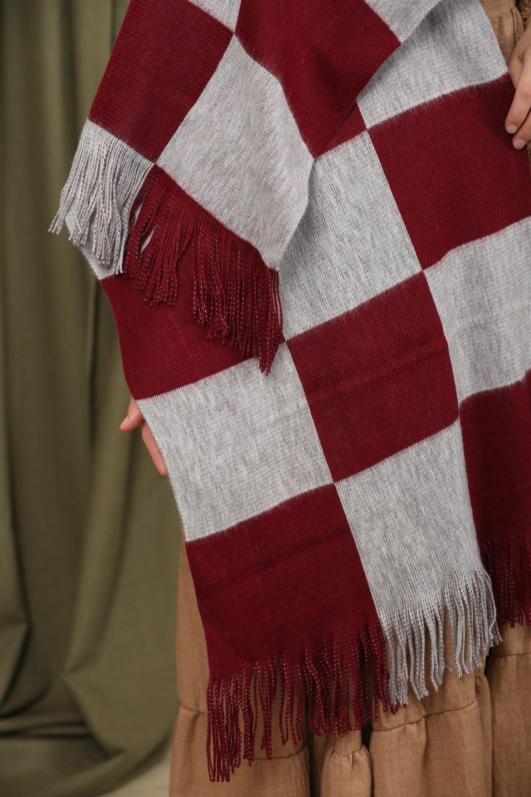 Oversize Atkı - Kırmızı