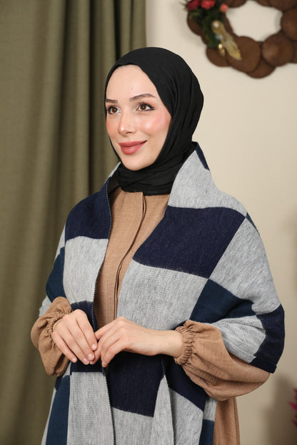 Oversize Atkı - Mavi