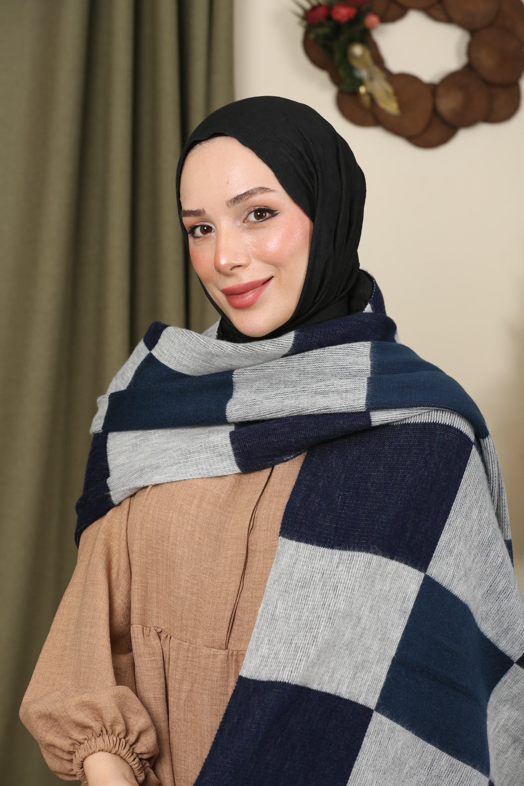 Oversize Atkı - Mavi