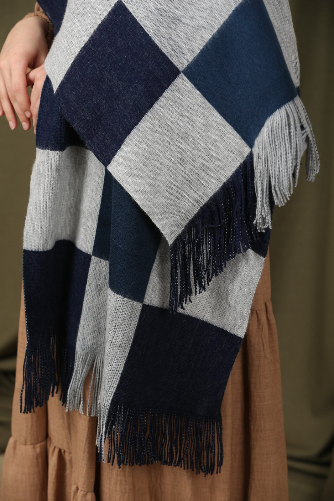 Oversize Atkı - Mavi