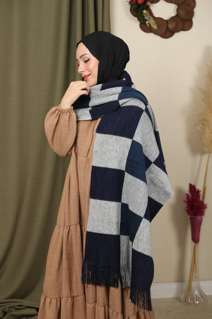 Oversize Atkı - Mavi