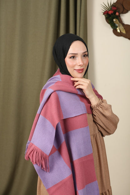 Oversize Atkı - Pembe