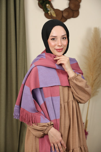 Oversize Atkı - Pembe