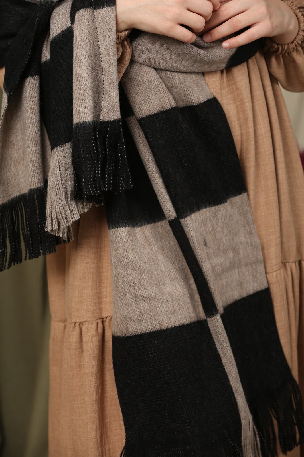 Oversize Atkı - Siyah