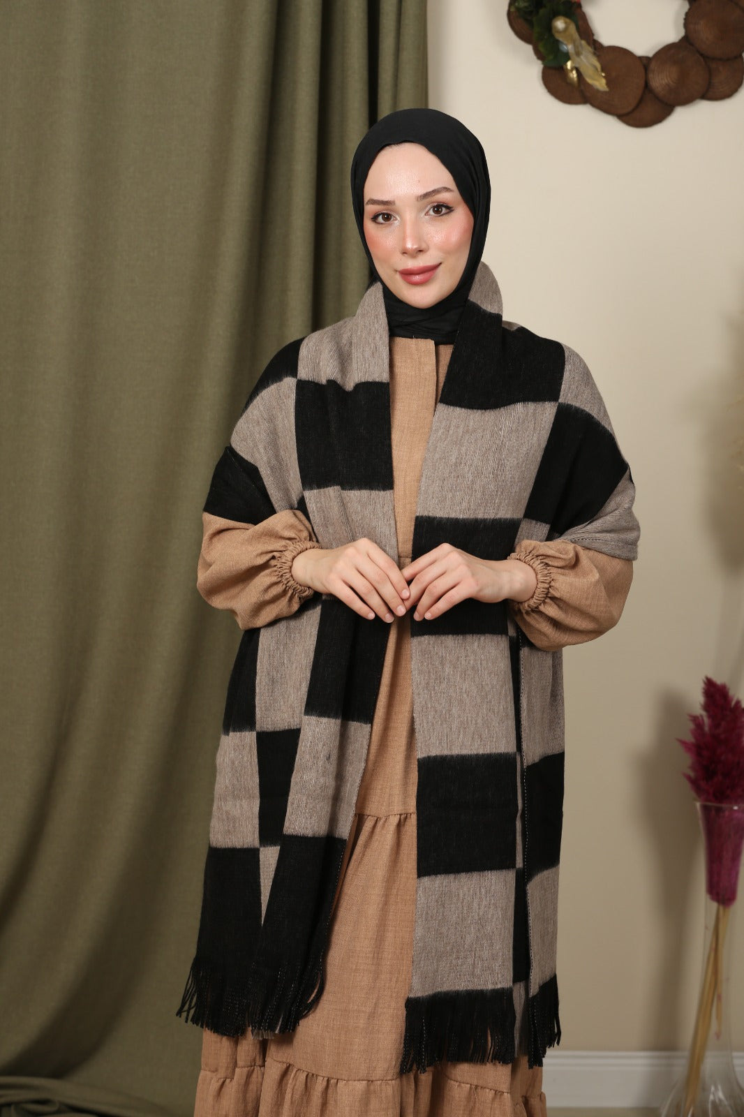 Oversize Atkı - Siyah